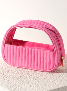 Ezra Half Moon Cosmetic Bag (pink)
