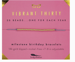Vibrant Thirty Birthday Bracelet