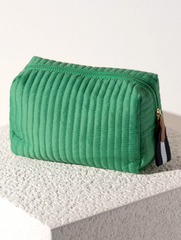 Ezra Large Cosmetic Pouch (green)