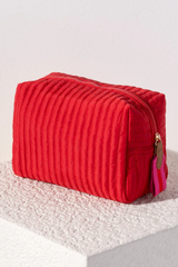 Ezra Large Cosmetic Pouch (red)