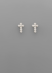 Silver Cross Earring