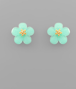 Flower Stud Earring (mint)