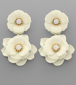 Ivory Flower Earring