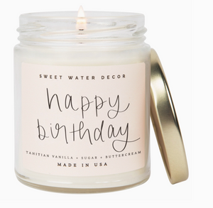 "Happy Birthday' Candle