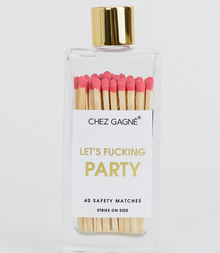 Let's Fucking Party -Glass Bottle Matches