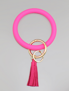 Silicone Keychain (neon pink)