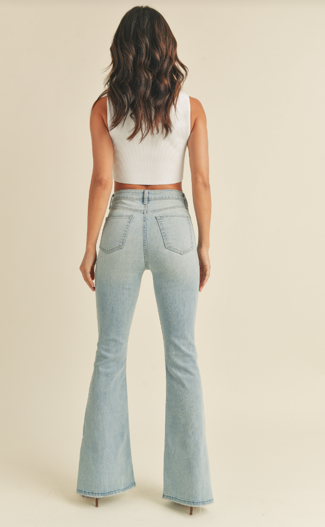 HR Split Flare Denim