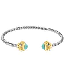 Cable Cuff (turquoise)