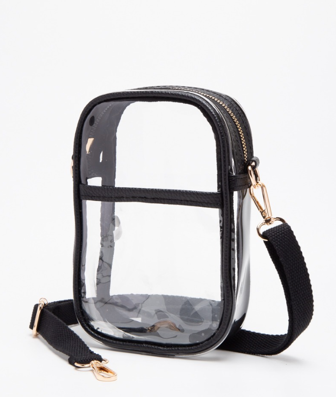 Mini Clear Tall Bag (black)