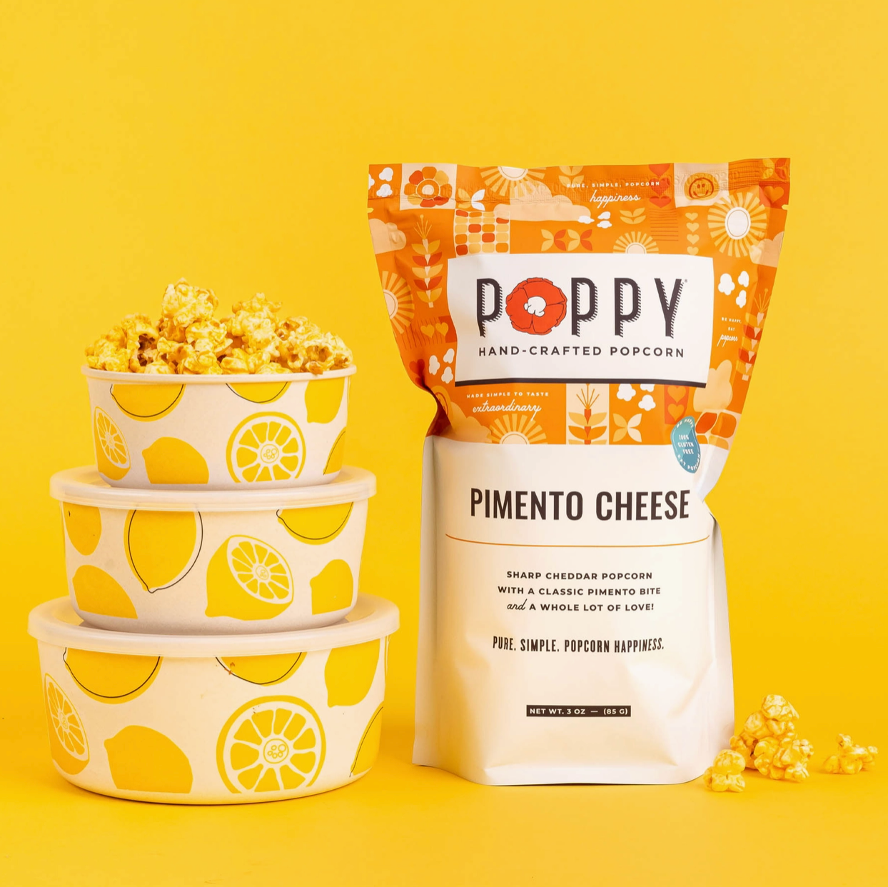 Poppy Pimento Cheese Popcorn