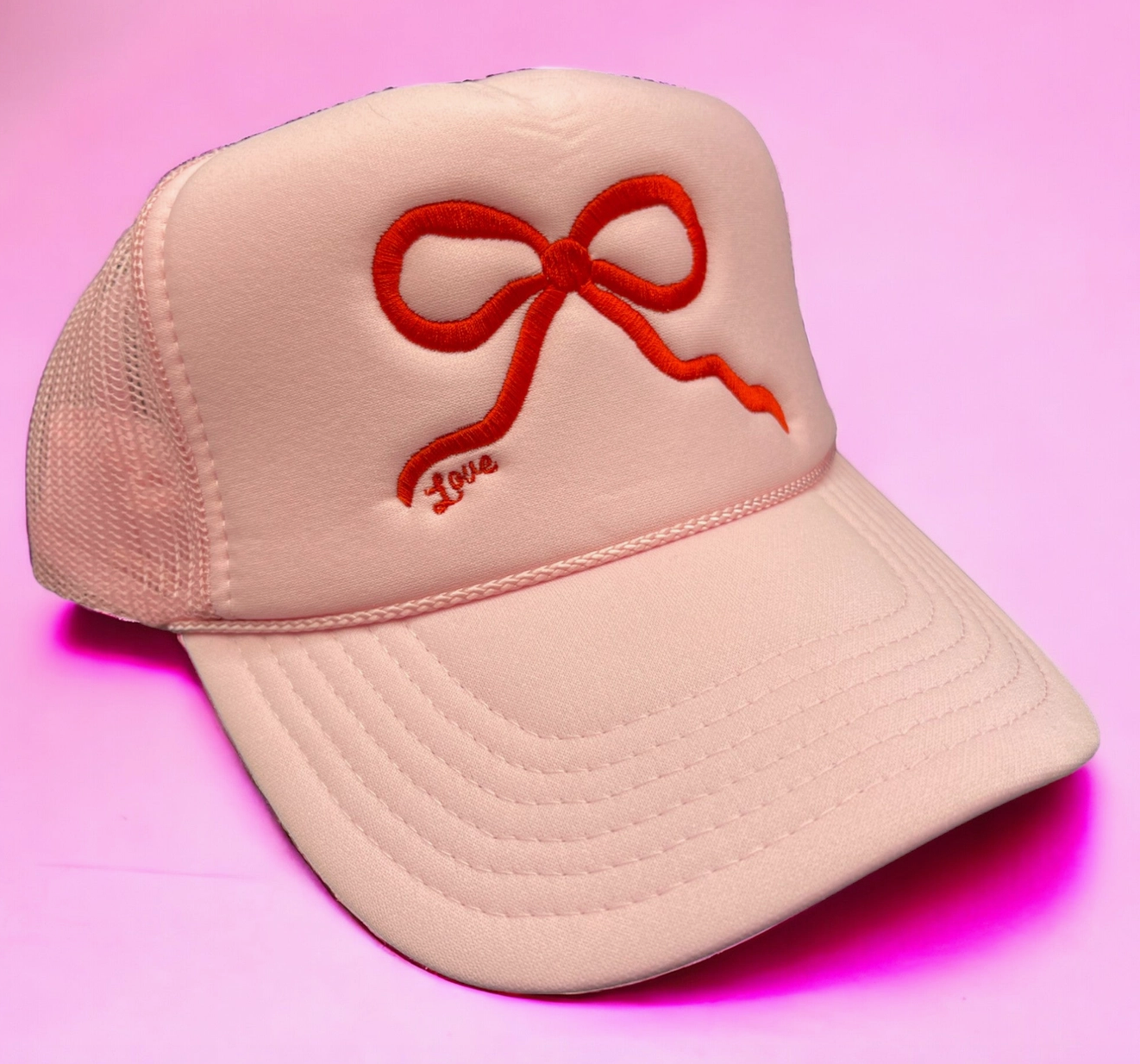 LOVE Bow Trucker Hat