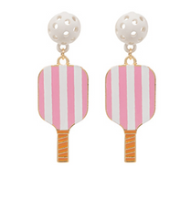 Pickle + Paddle Earring (pink)