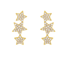 Pave Star Drop Earring