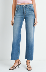 Slim Palazzo Scissor Cut Jean (med denim)