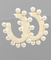 Pearl Stud Hoop