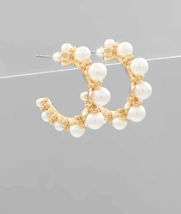 Pearl Deco Hoop