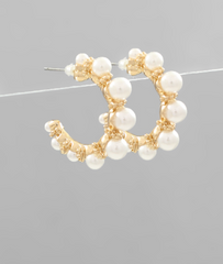 Pearl Deco Hoop