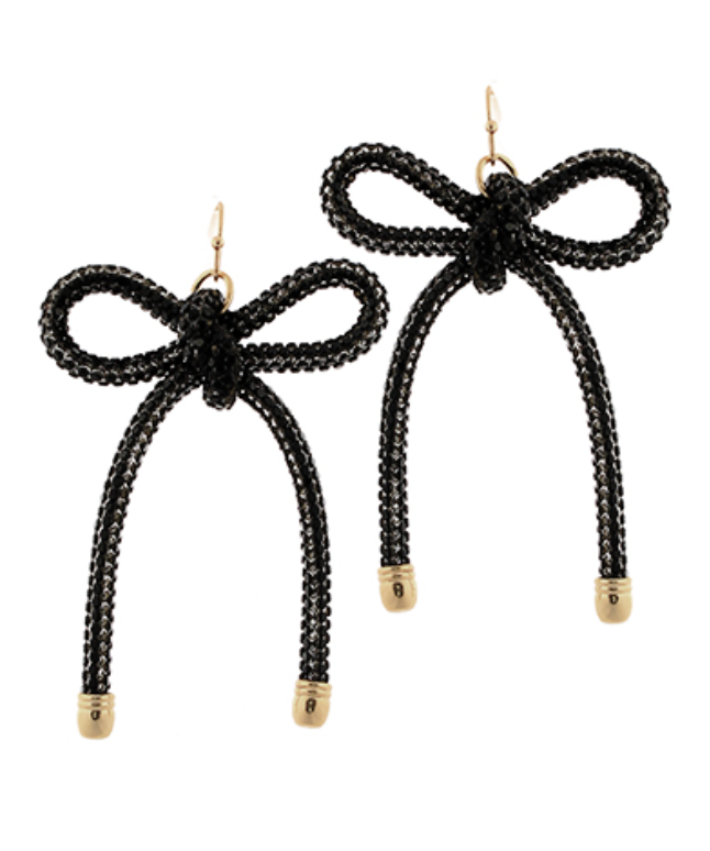 Rhinestone Bow Earring