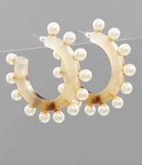 Pearl Stud Hoop