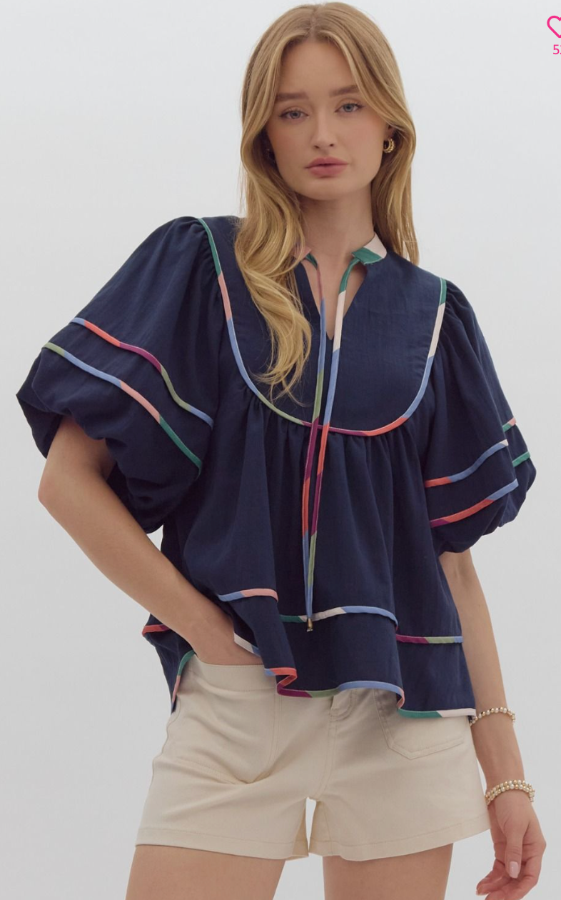 The Cameron Top (navy)