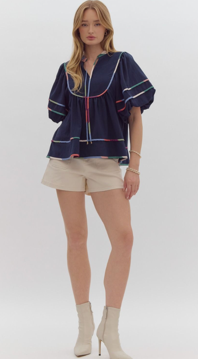 The Cameron Top (navy)