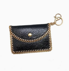 Chain Edge Keychain Pouch (black)