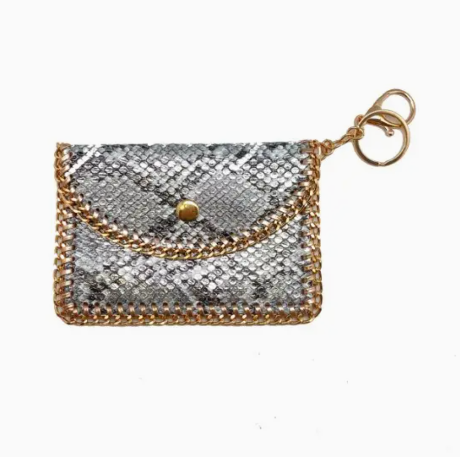 Chain Edge Keychain Pouch (snake)