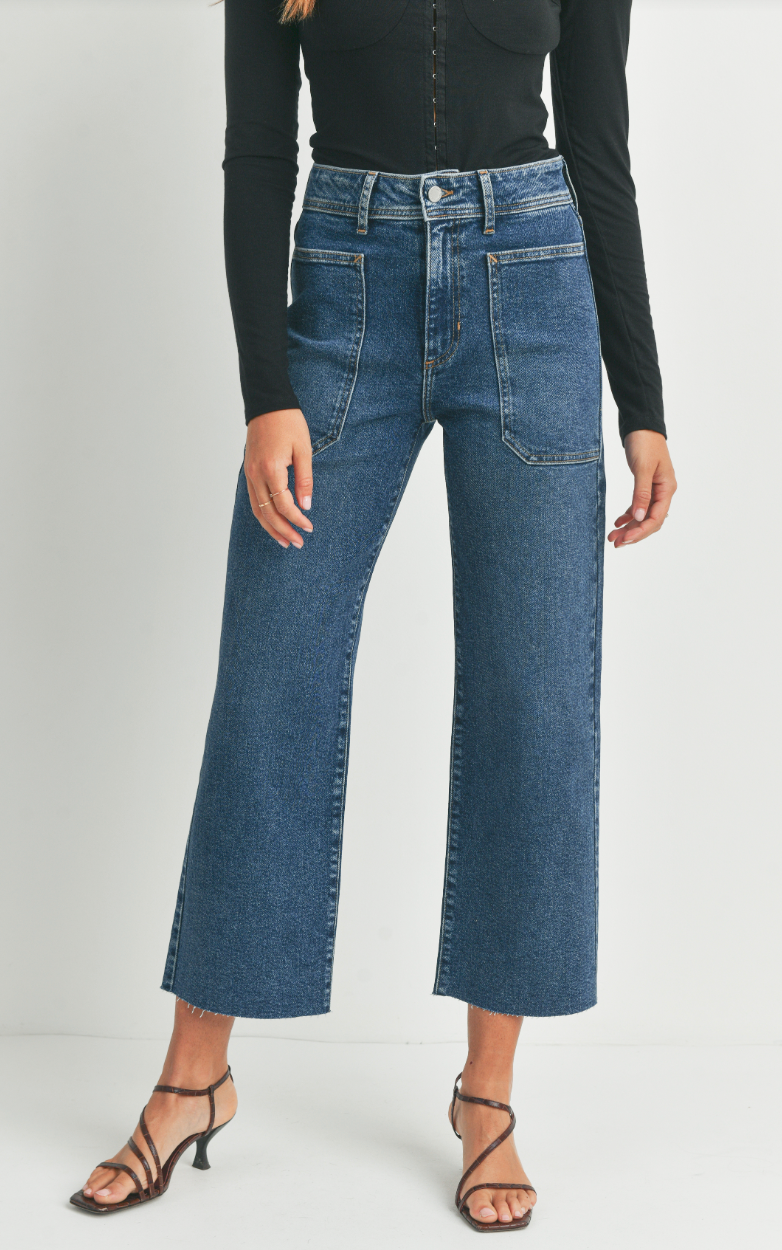 HR Utility Wide Leg (dk denim)