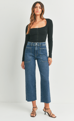 HR Utility Wide Leg (dk denim)