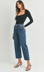 HR Utility Wide Leg (dk denim)