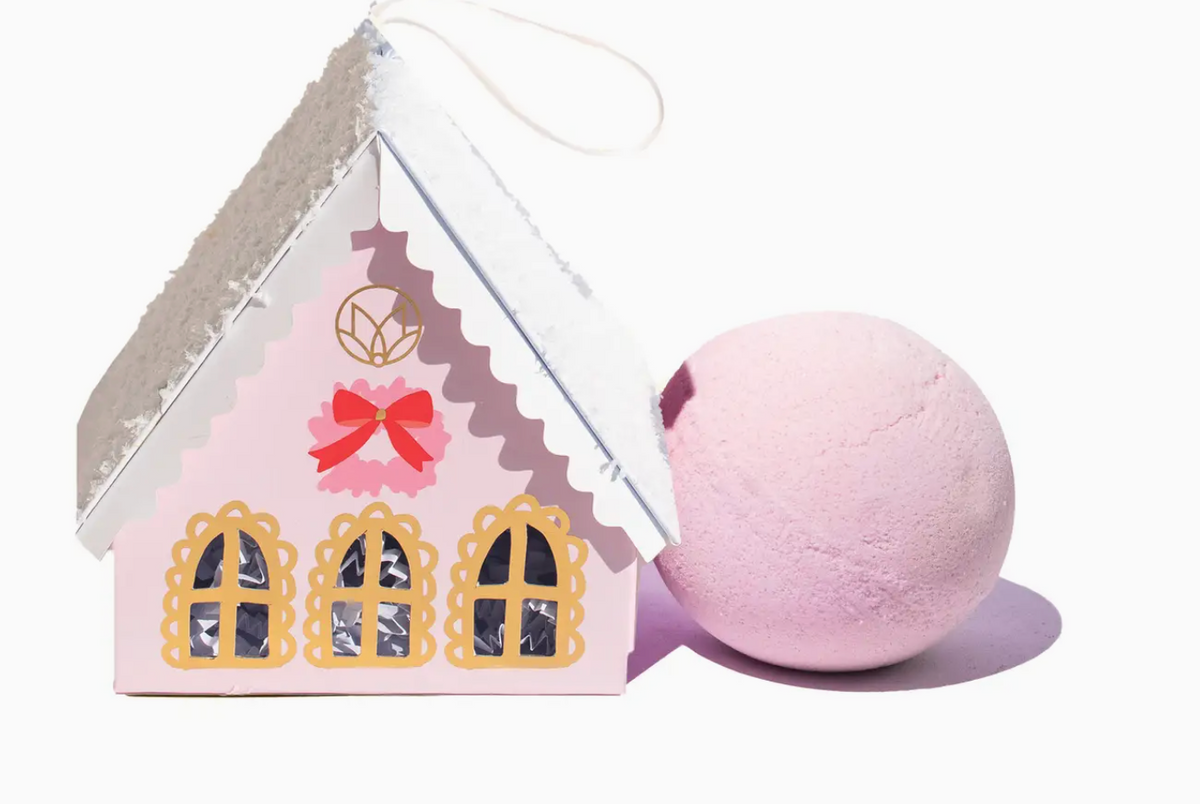 Christmas Village Bath Bomb (pink)