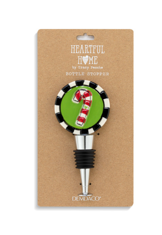 Candy Cane Bottle Stopper