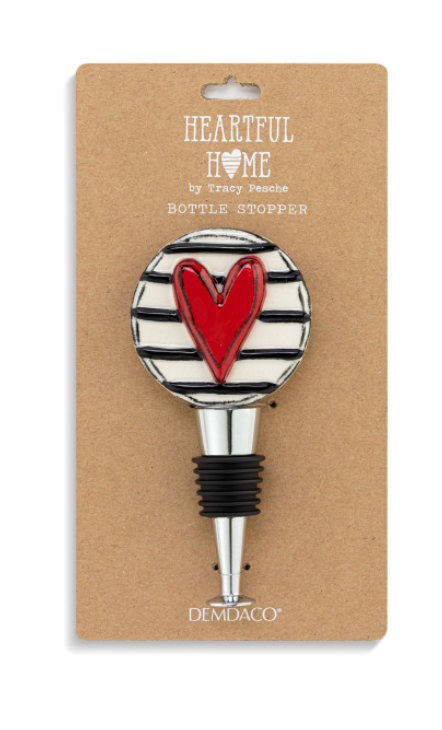 Red Heart Bottle Stopper