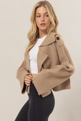 Sweater Trench Jacket (taupe)