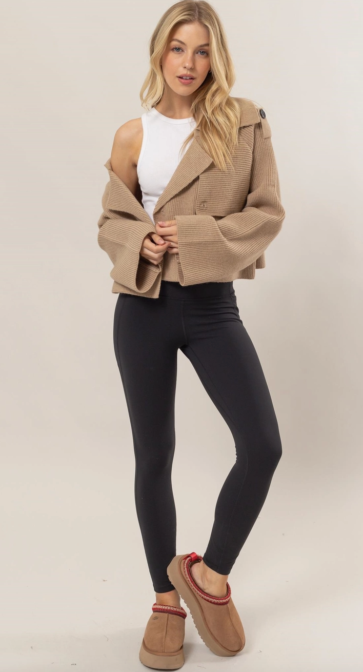 Sweater Trench Jacket (taupe)