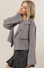 Sweater Trench Jacket (grey)