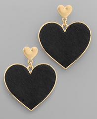 Black Heart Earring