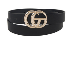 GG Gold Buckle Standard Belt (black)