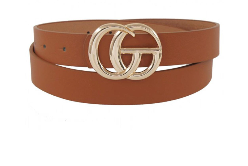 GG Gold Buckle Standard Belt (cognac)