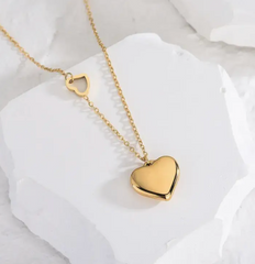 Two Heart Pendant Necklace