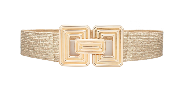 Gold Foil Stretch Belt