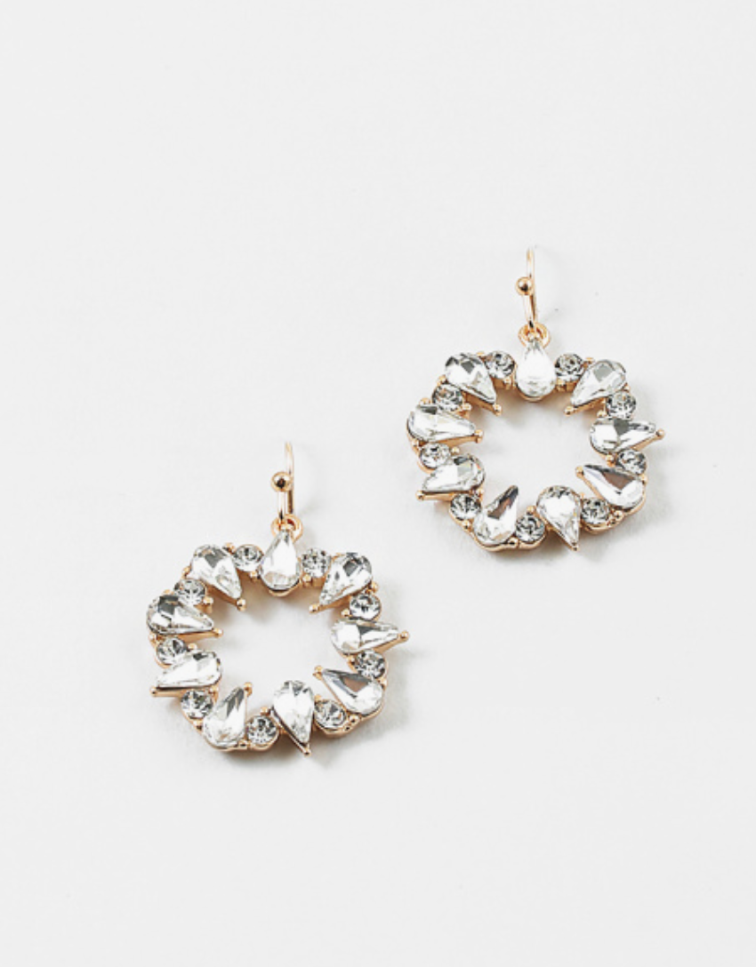 Round Crystal Earring