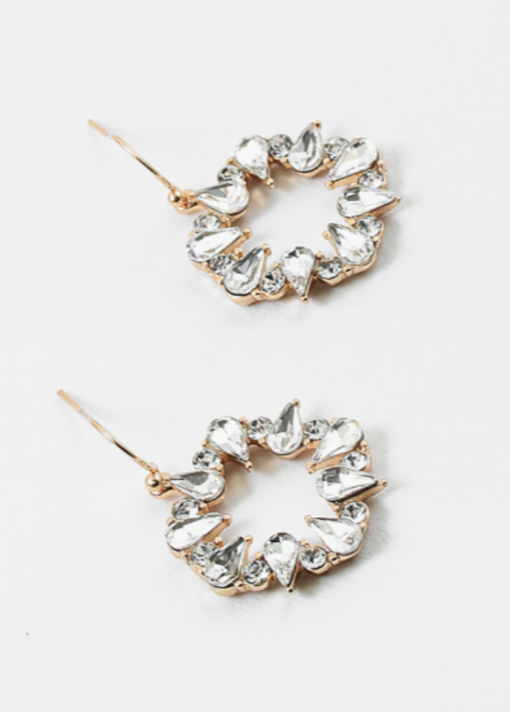 Round Crystal Earring