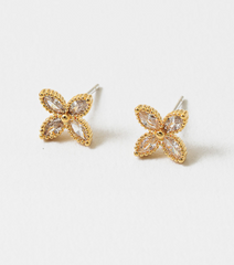 Flower Crystal Stud