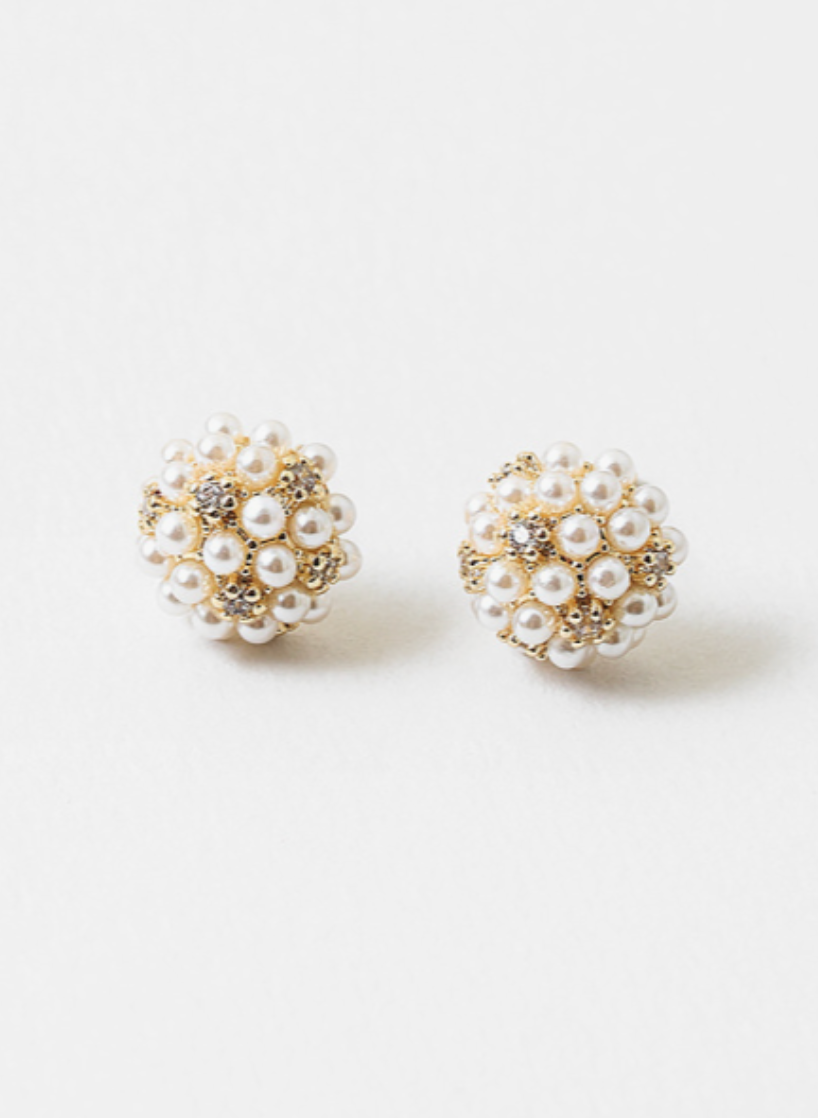 Crystal + Pearl Stud