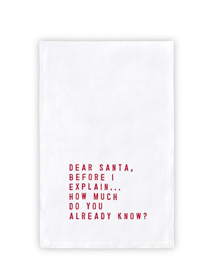 Dear Santa Hand Towel