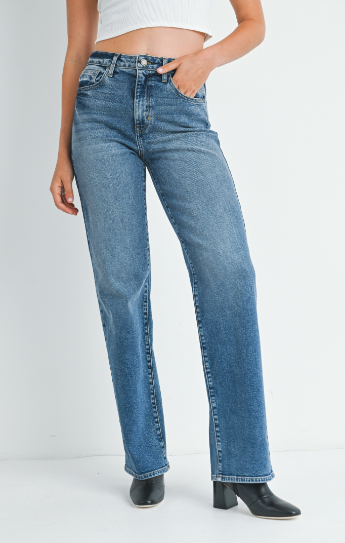 Long Straight Denim (dark denim)