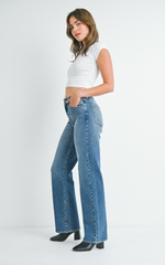 Long Straight Denim (dark denim)