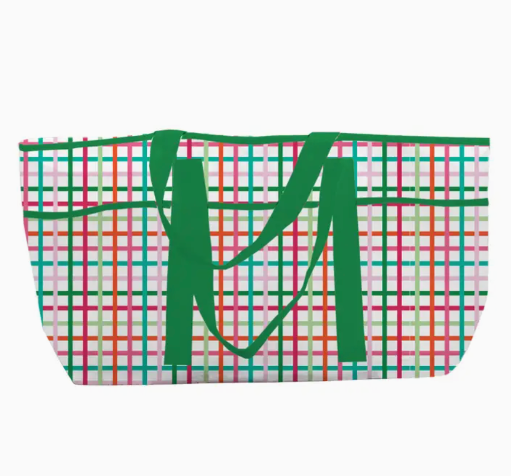 Merry Plaid Utility Tote