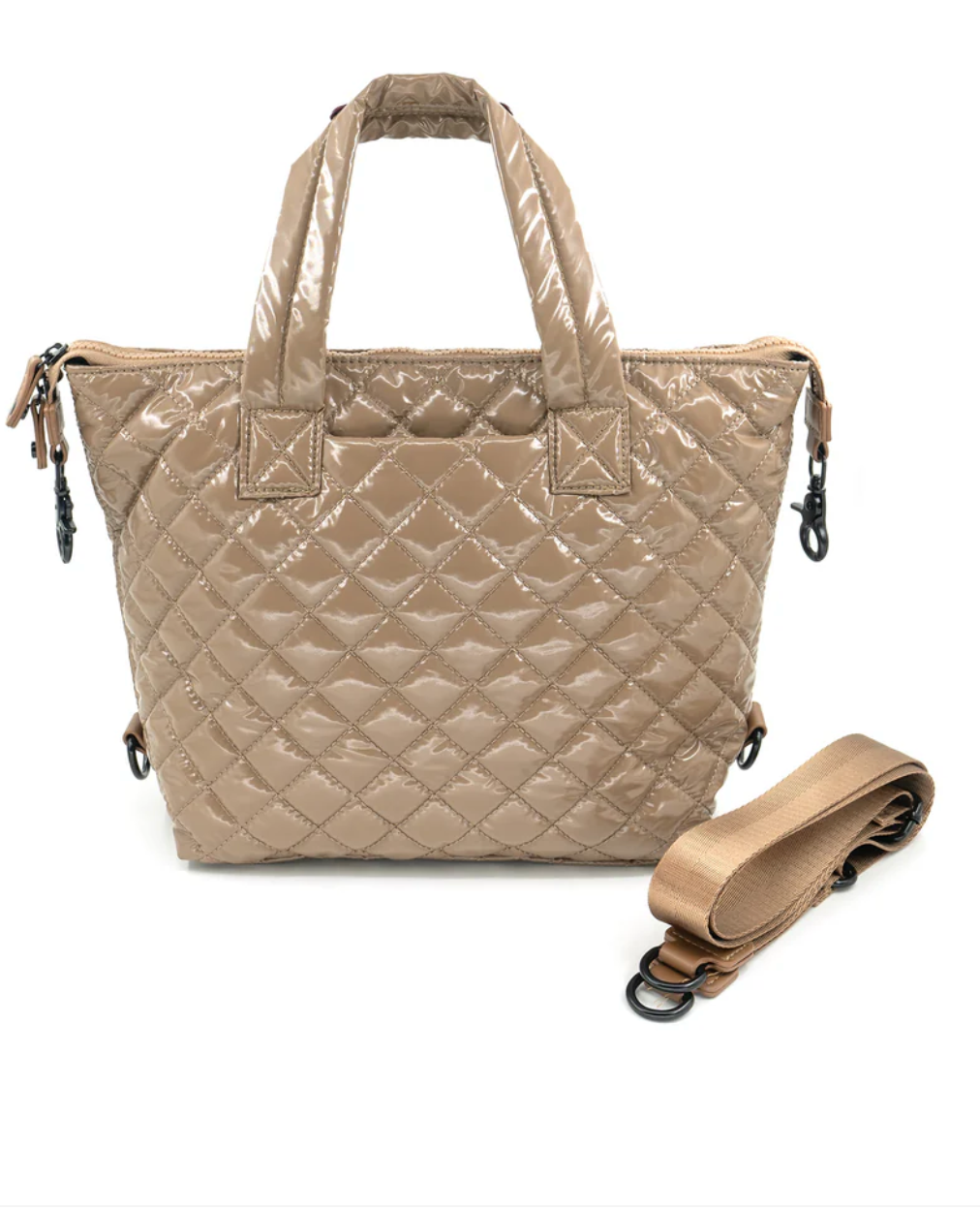 Quincy Handbag (mocha patent)